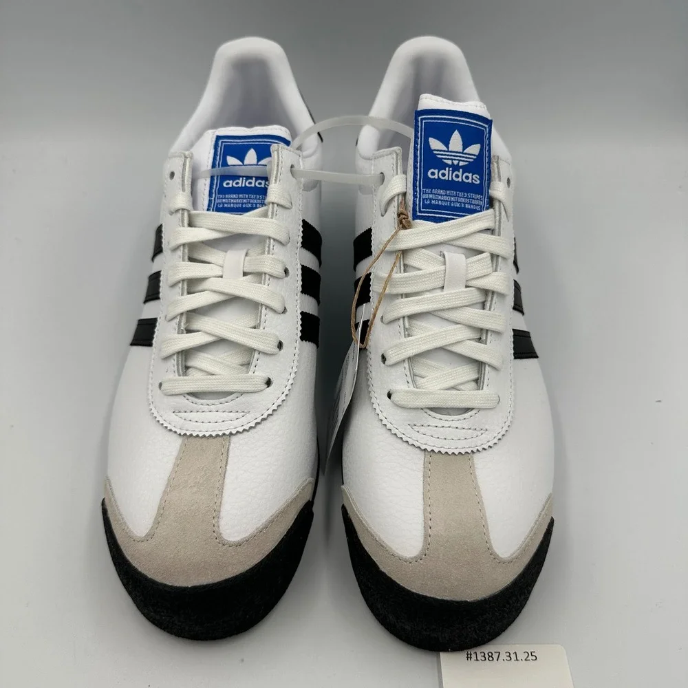 Adidas Samoa OG Classic Sneakers Shoe 3 Stripe White‎ Black Men's 10.5 DS No Box